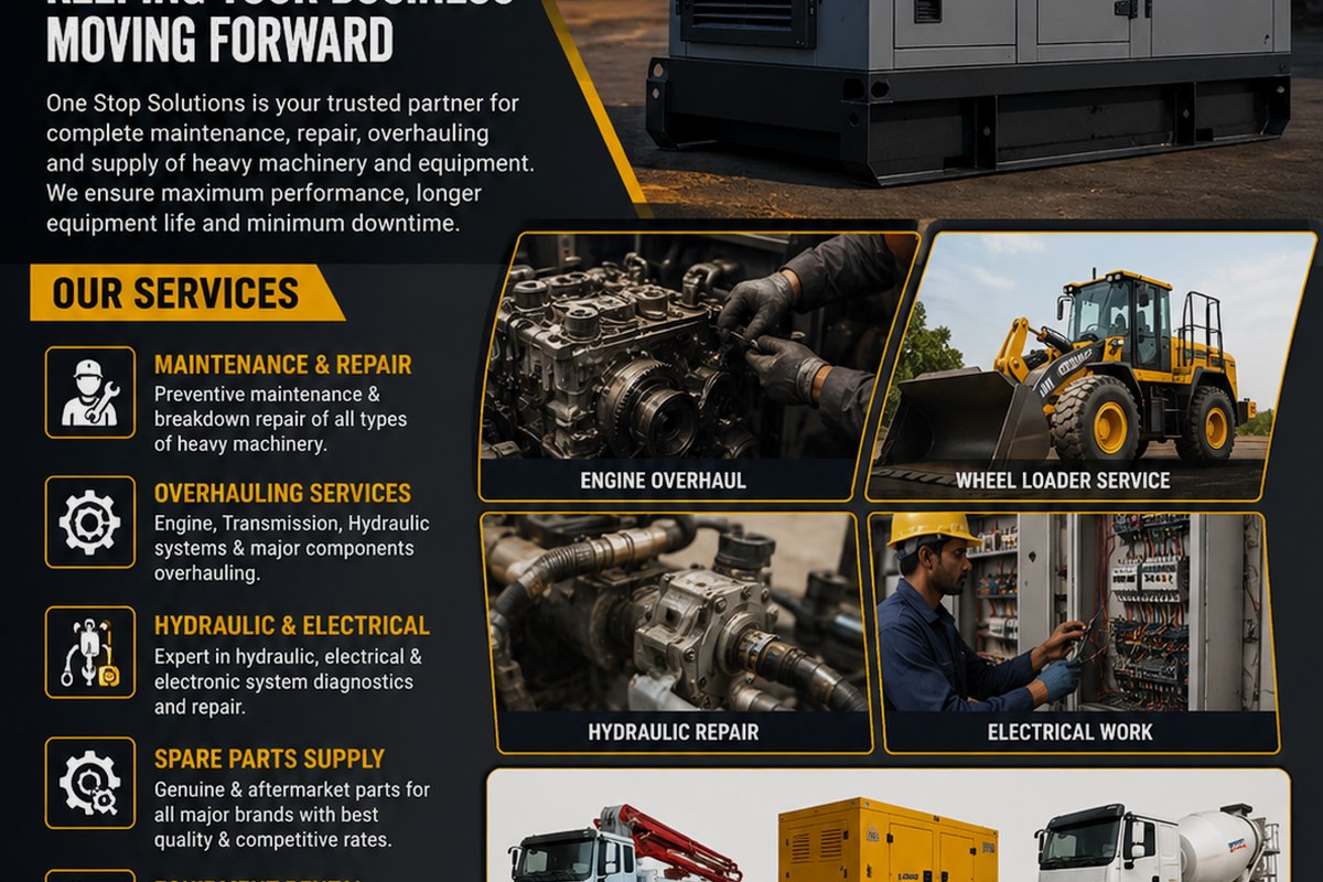 Machinery maintenance and repair