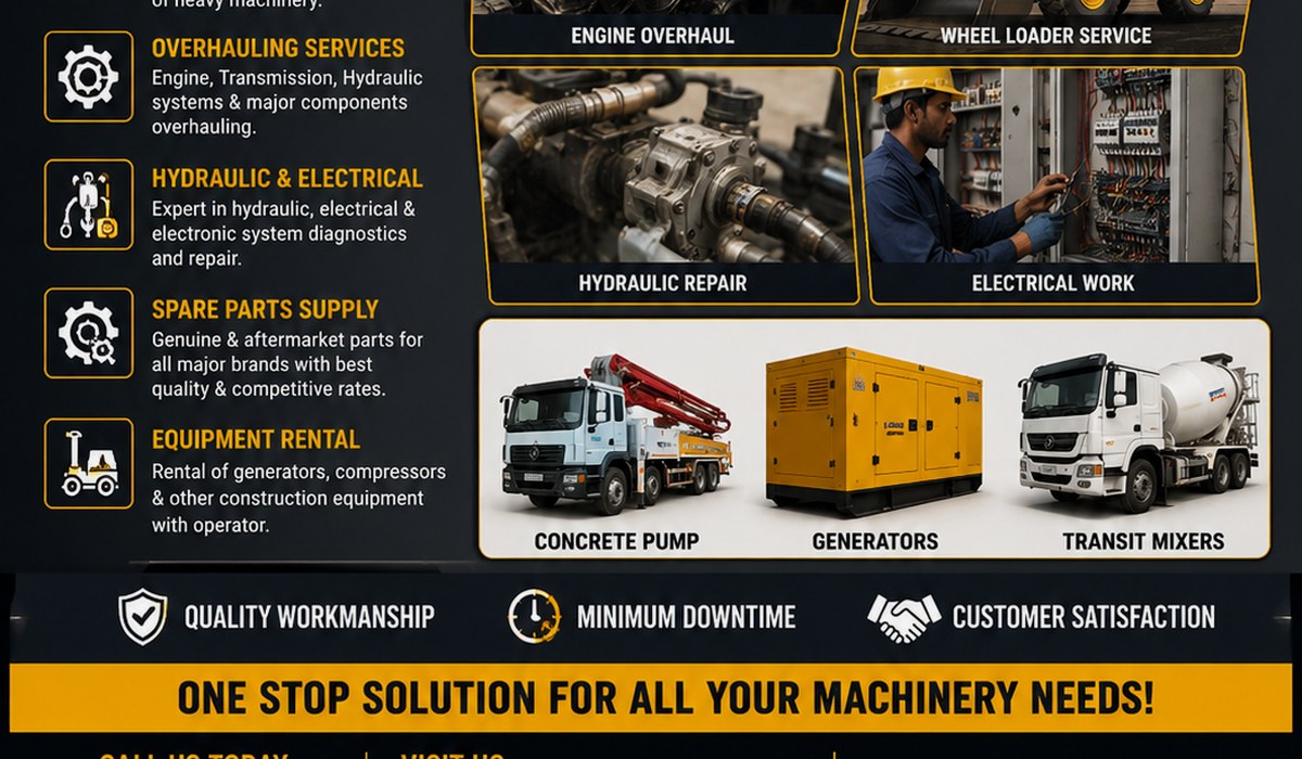 Concrete pump and machinery spare parts